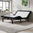 Queen Size Zero Clearance Adjustable Bed Base with Massage, USB and LED Night Light, Clean White and Charcoal Metal