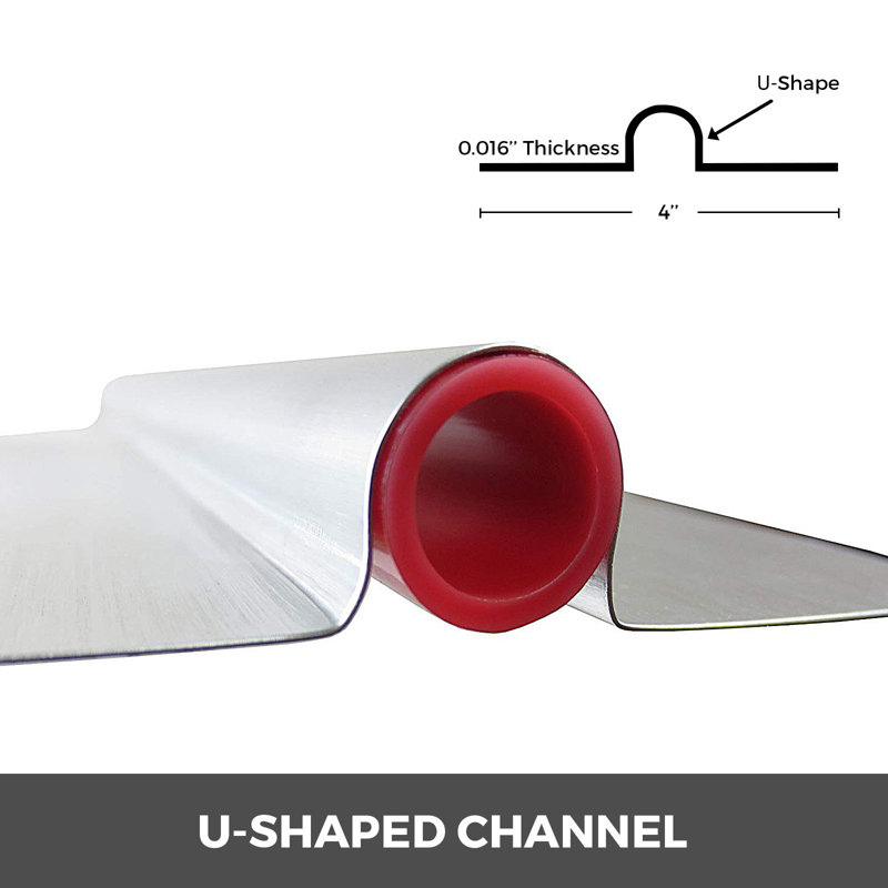Plaques de transfert de chaleur PEX, plaques de transfert de chaleur radiantes en boîte de 300 pièces, plaques de transfert de chaleur PEX en aluminium de 4 pi, plaques de transfert de chaleur de 1/2 pouce conçues pour les tubes PEX