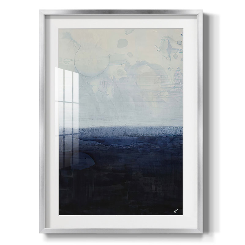 Océan délavé, impression sur papier, Argent