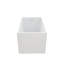 Baignoire autoportante en acrylique de 42,35 pouces, blanc brillant, siège réfléchi et acrylique, style ergonomique épuré pour une détente apaisante