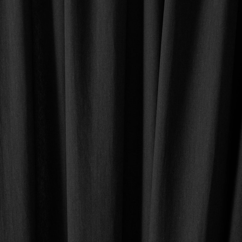 Dijon 100% Cotton Blackout Curtain Pair, Width 117 x Drop 183 cm, Black