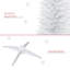 Arbre de Noël artificiel 7 pi, arbre de Noël mince avec 499 branches réalistes et support en plastique, blanc-121053981-121053983