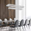 Lustre 52 po rectangulaire à 2 niveaux pour îlot de cuisine, salle à manger ou vestibule 52 po - Luminaire DEL intégré