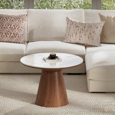 26" Sintered Stone Round Coffee Table