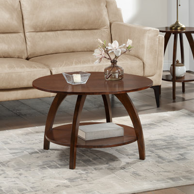 Cabool Round Coffee Table with Shelf by Willa Arlo Interiors