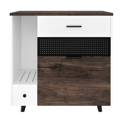 Indoor Hidden Cat Litter Box With 2 Drawers And Door, White Brown Side Table, Grooved Grille For Cats' Safe Easy Exit Enclosure, Multifunctional Table Cats, Storing Magazines, At Entrance