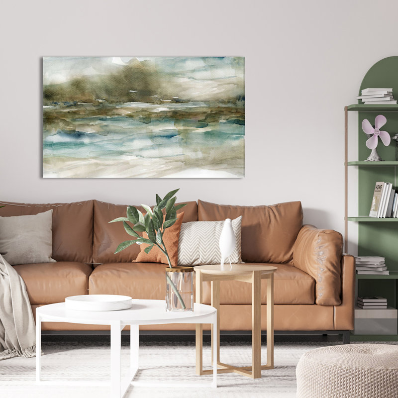 Riverbank - Peinture, L 30 po x H 18 po, Toile tendue