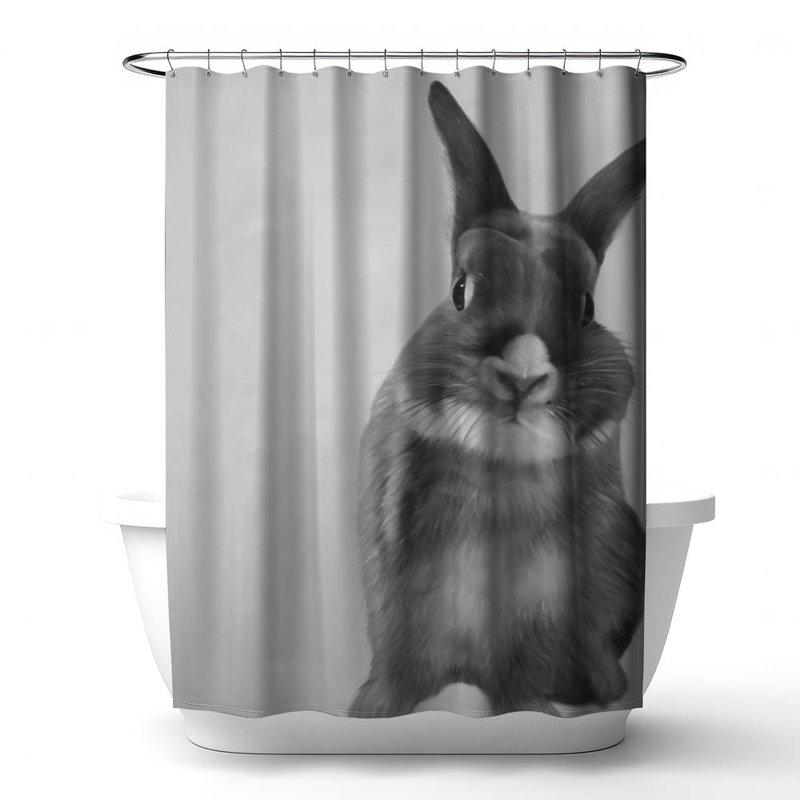 Shower Curtain AN465 – Polyester Shower Curtain, Dye Sublimation Print, 71" W × 74" L