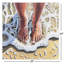 Toile debout dans les vagues
