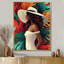  «Tropical African American Woman In Paradise II», décoration murale femme Pop Art-136038107-106106213