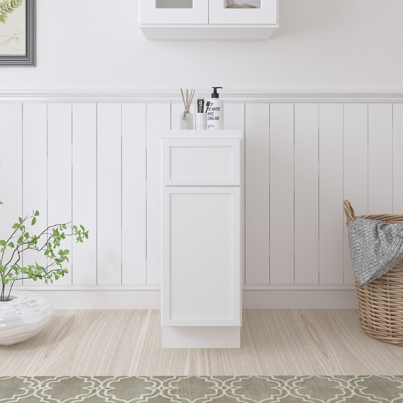12'' Bathroom Vanity Base Only, White