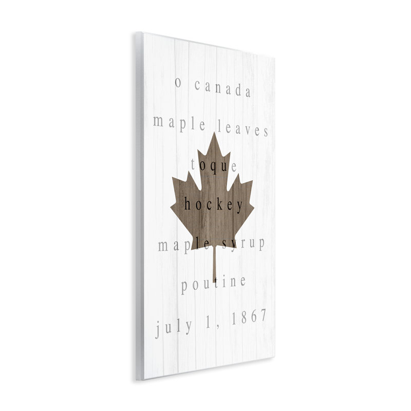 Plaque murale Feuille d'érable Canada Histoire, design par Lil 'Rue, H 15 po x l 10 po
