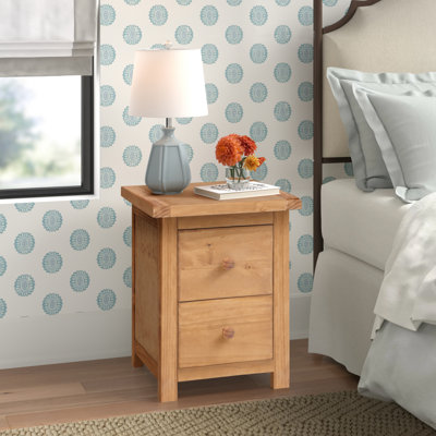 Keene 45cm W Solid + Manufactured Wood Bedside Table
