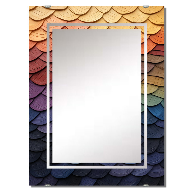 Unis - Miroir mural géométrique abstrait MIR137489, 40 po x 30 po