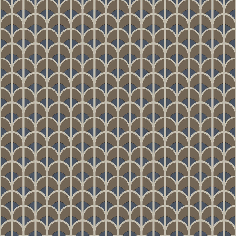 Pemberville 10.05m x 53cm Matte Wallpaper Roll, Bronze/Brown