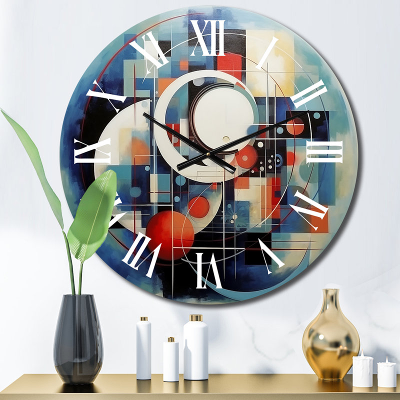 Comptis - Horloge murale moderne géométrique, Petit