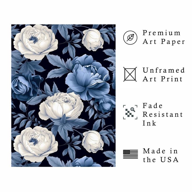 Art floral de William Morris, H 14 po x l 11 po