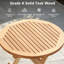 Table d'appoint ronde en teck pour terrasse