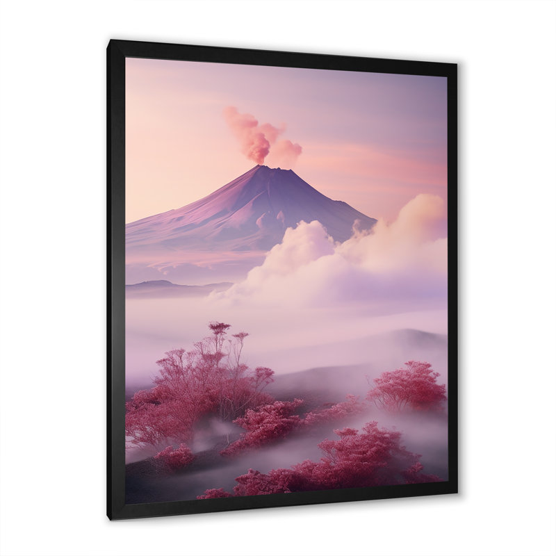 Volcan Volcanic Dream I sur impression sur toile, Cadre simple noir, H 32 po x l 24 po x P 1 po