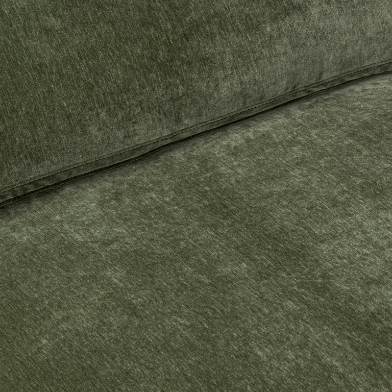 Fauteuil de chambre rembourré Wonardo, Tissu vert Sagano