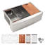 Évier de cuisine 33 x 22 x 10 po à tablier simple en acier inoxydable avec poste de travail