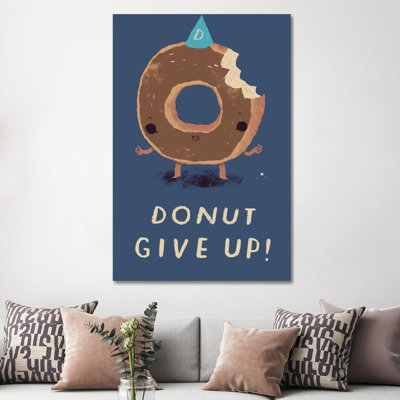 Donut Give Up by Louis Roskosch - Gallery-Wrapped Canvas Giclée on Canvas