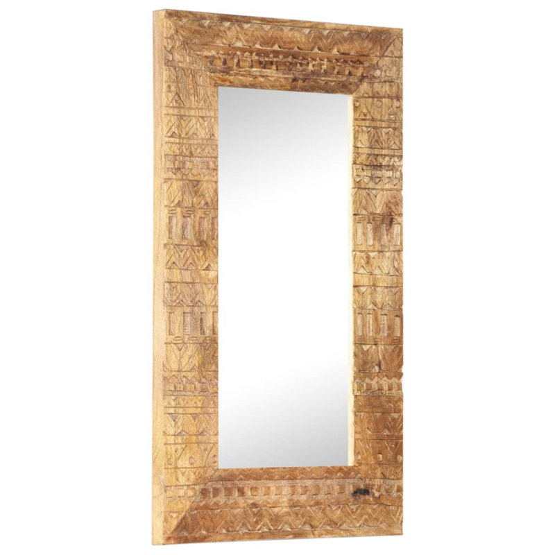 Bois de manguier massif sculpté à la main, 31,5 po x 19,7 po x 1 po