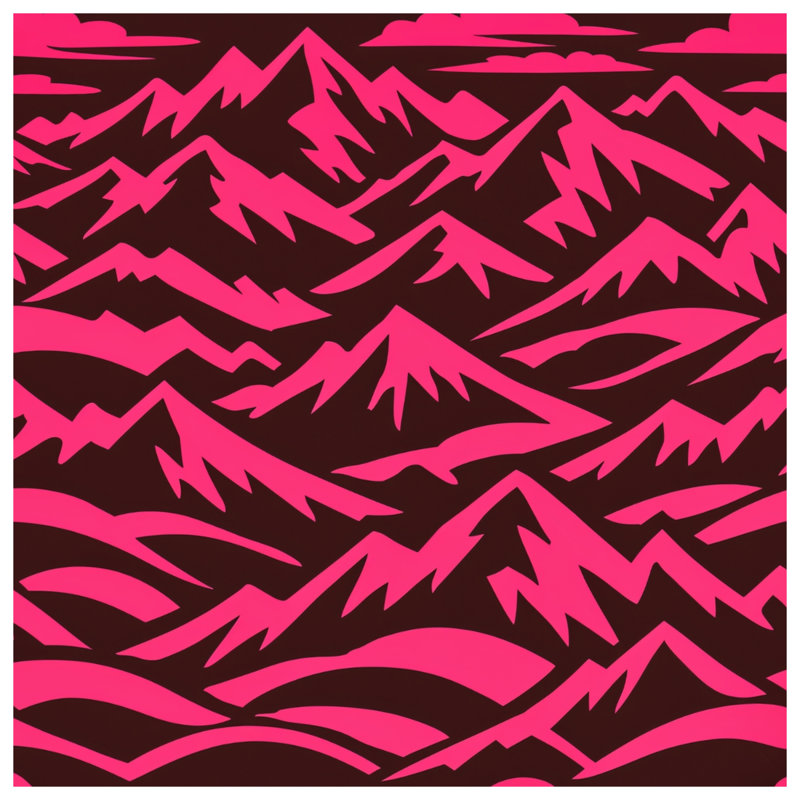 Coussins à double face Pink Mountain Silhouettes, 16 x 16 pouces