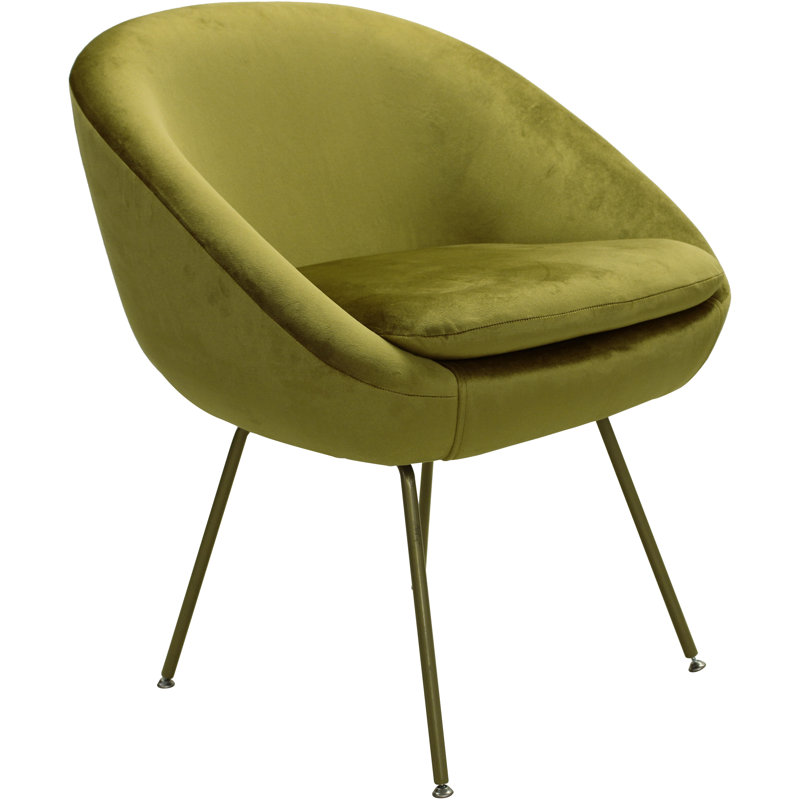 Chaise de salle à manger rembourrée Arpin, Or, Or