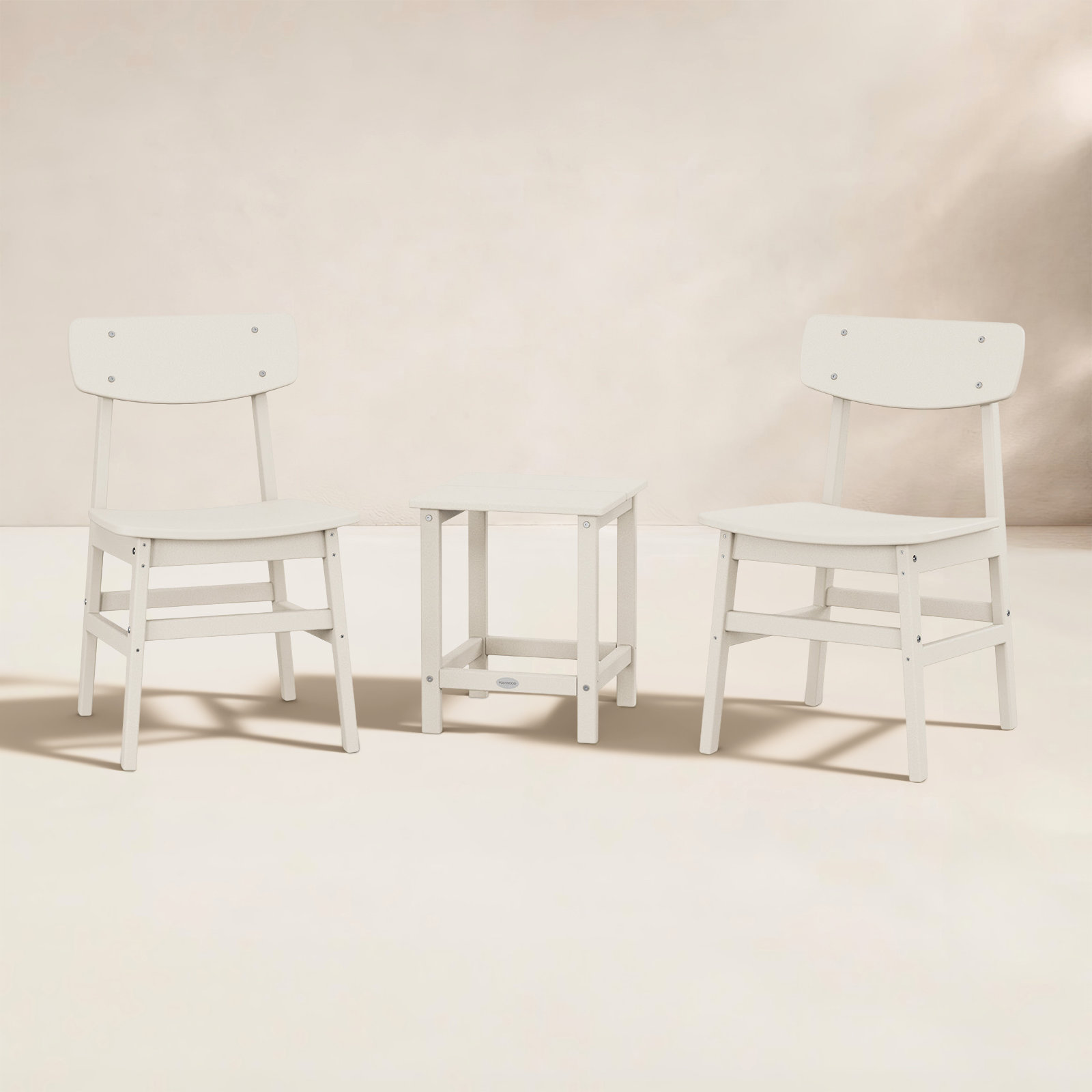 POLYWOOD® Modern Studio 2-Person Patio Seating Group, Sand