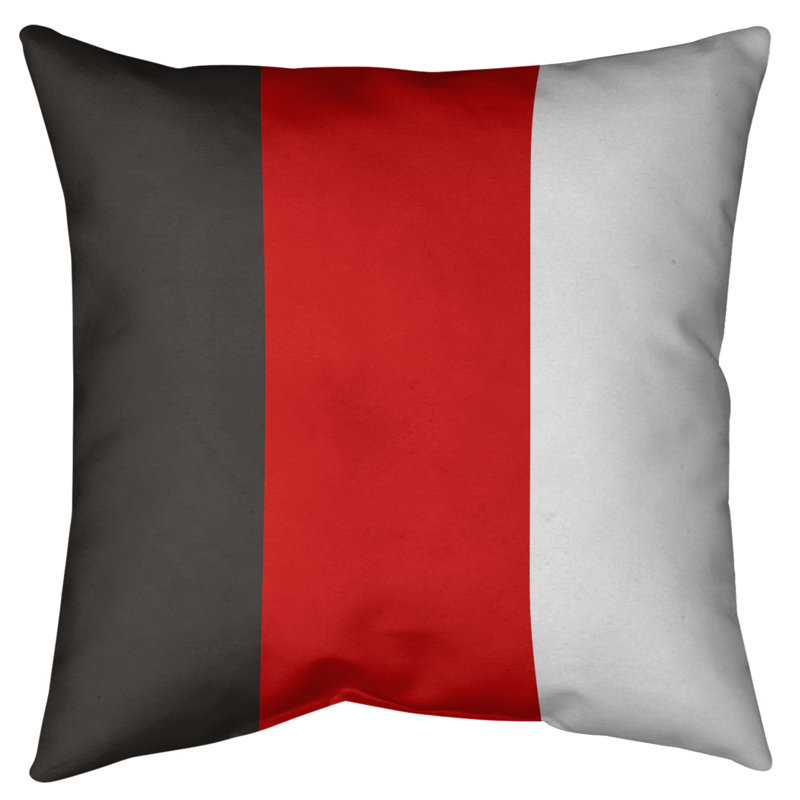 Housse de coussin, Rouge, 18 po x 18 po, Polyester filé