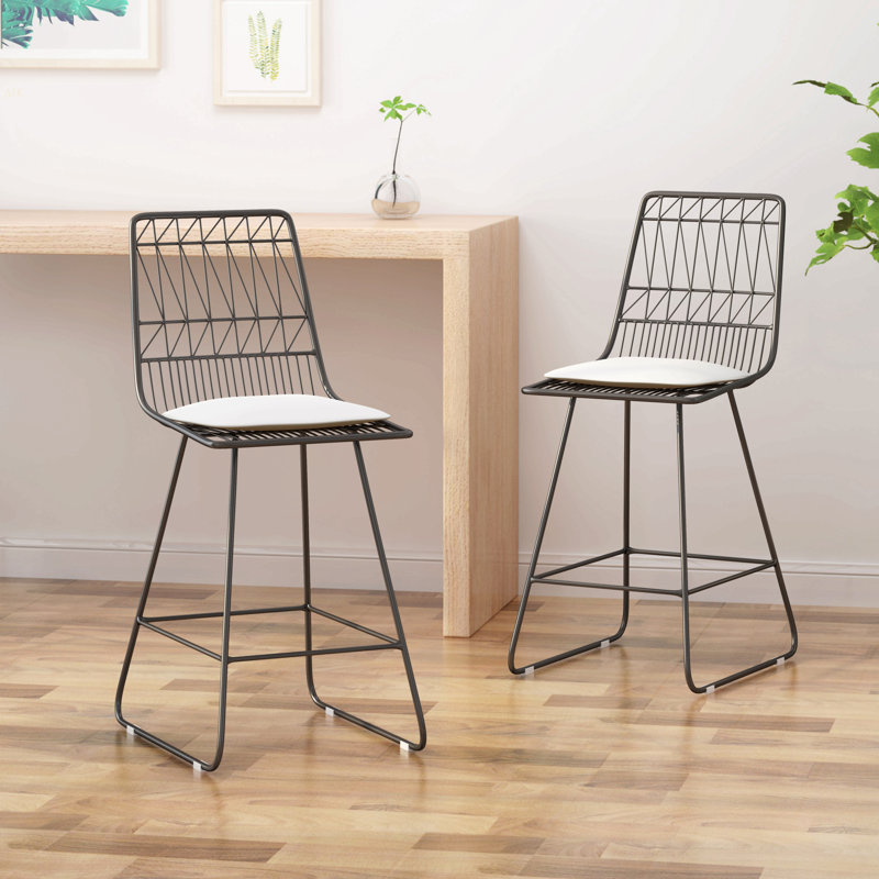 NIEZ COUNTER STOOL, Gray, Ivory