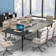 Billey 8FT Conference Table,Boat Shaped Meeting Table With Rectangle Grommet, Modern Seminar Table
