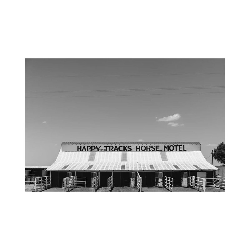 Horse Motel by Bethany Young - Print on Canvas, Wrapped Canvas, 66.04cm H x 101.6cm W x 1.91cm D