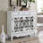 White Solid + Manufactured Wood Shoe Storage Bench
