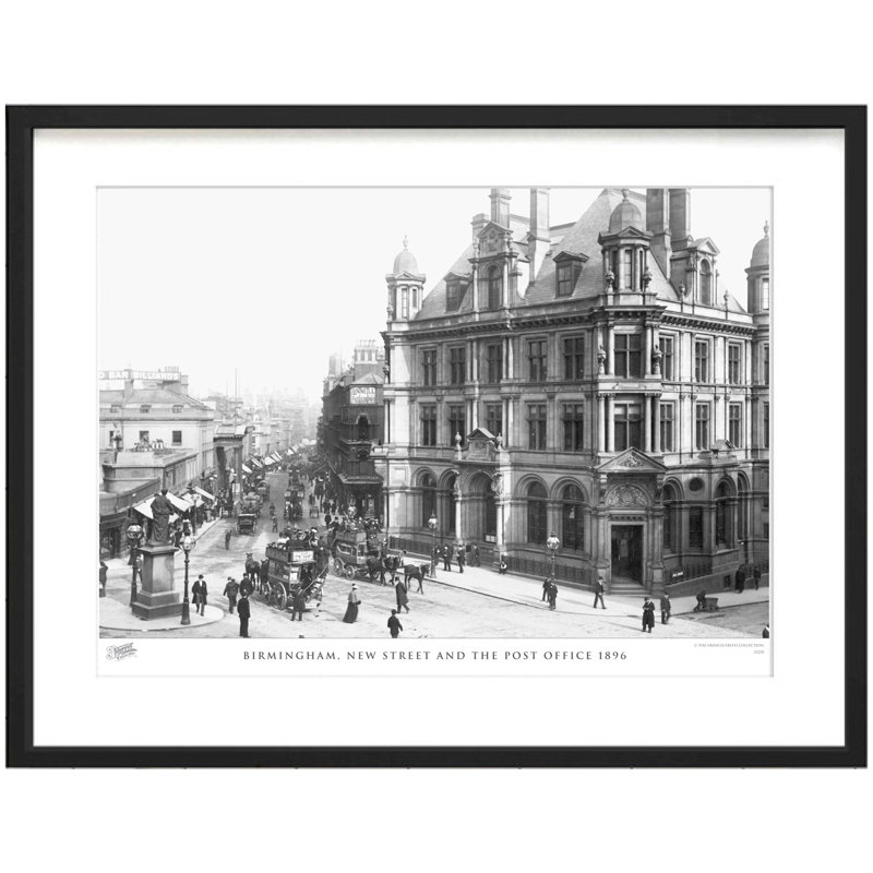 Birmingham, New Street And The Post Office 1896 - Single Picture Frame Print, 45cm H x 60cm W x 2.3cm D