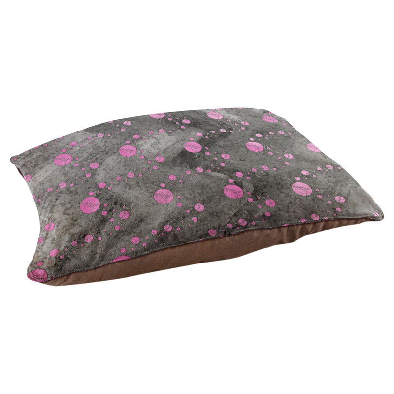 Coussin de concepteur de planète stars Byrge, L 29,5 po x l 19,5 po, Rose / Noir