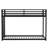 Adam Sturdy Twin over Twin Bunk Bed Metal Black for Kids and Adult, Low Profile Twin over twin bunk bed with Ladder and Guardrails, Easy Climbing, Beds for Bedroom, Same as original B083124170-1882346249-1882346251
