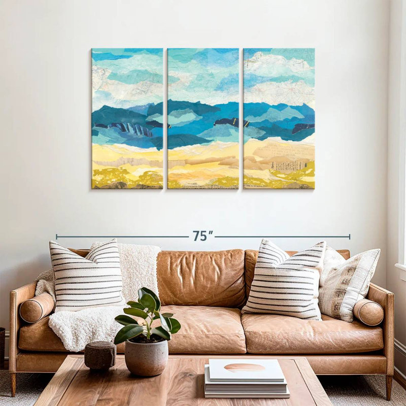 Avery abstrait bord de mer I, H 36 po x l 57 po