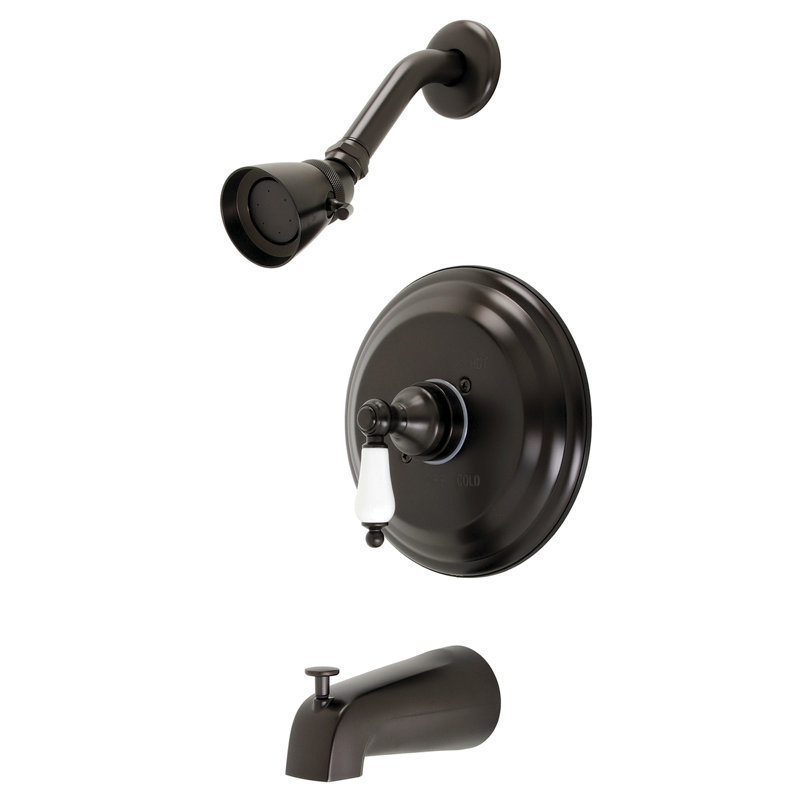 Kingston Brass Restoration Single-Handle Pressure Balanced Tub and Shower Faucet, Oil Rubbed Bronze