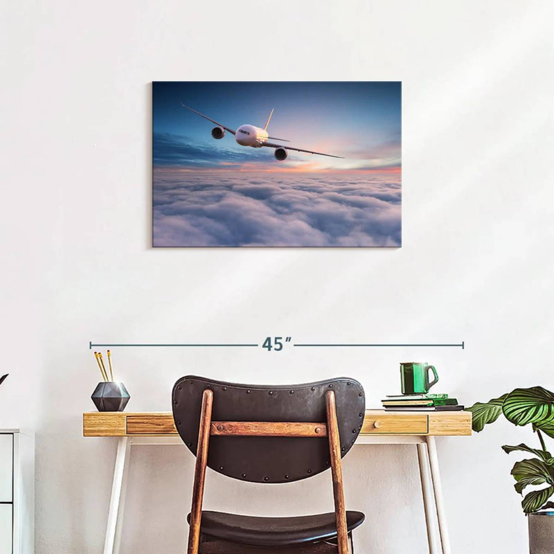 Mehar Approaching Airplane, 20" H x 30" W