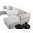 Ariana Velvet Double Chaise Sectional-351795245
