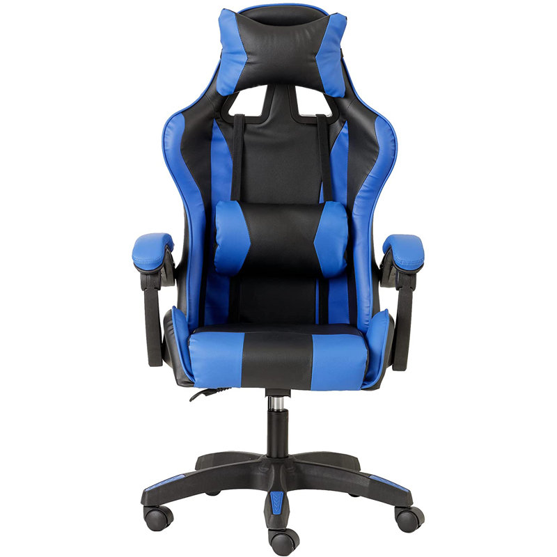 Gaming Chair with Headrest, Blue