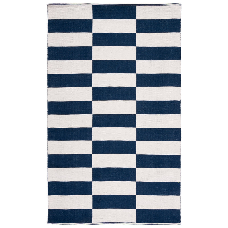 Montauk Hand Woven Cotton Geometric Rug, Rectangle 3' x 5'