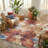 Kai Red Orange Blue Machine Washable Indoor/Outdoor Rugs-1079169423