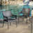 PE WICKER STACKING ARMCHAIR,4PCS