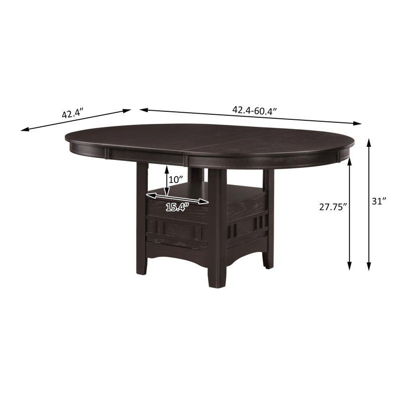 Mccoe Extendable Oval Dining Table, Espresso