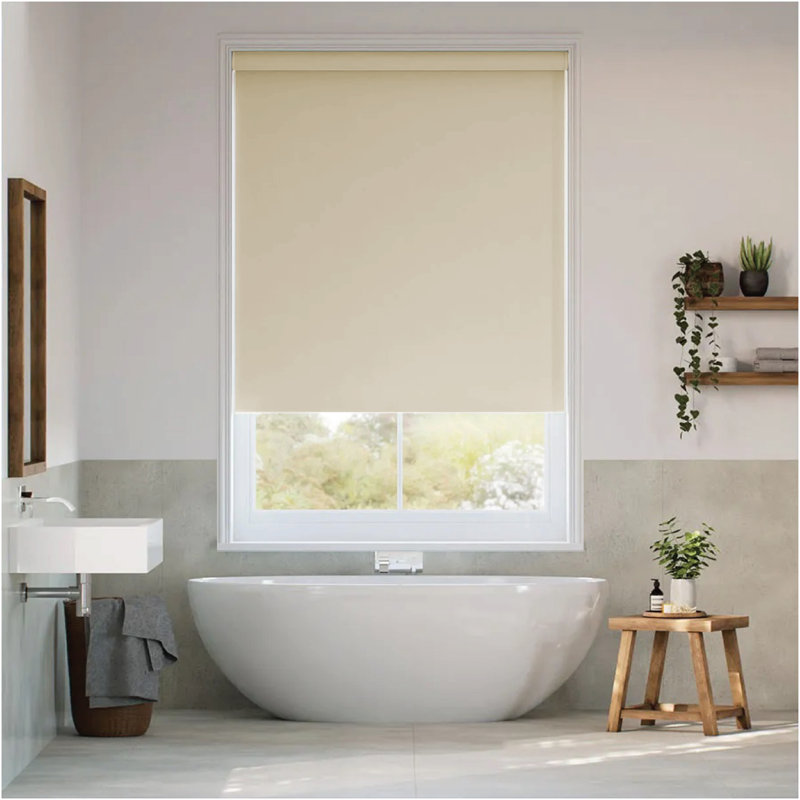 Indoor Blackout Trimmable Roller Blind – Custom Fit Window Shade with Light Control & Privacy, Cappuccino, 210cm L x 90cm W