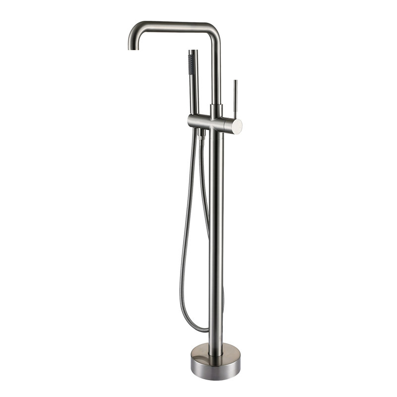 Robinet de baignoire autoportant avec douche à main Blush, 3 poignées, métal, 6,28 po, 42,93 H, 11,42 Lb