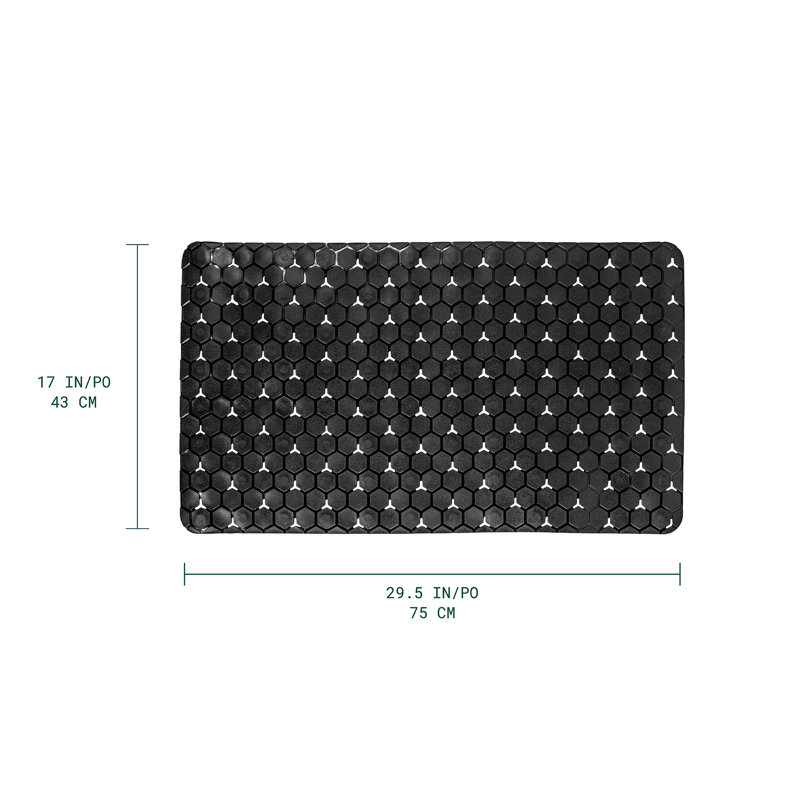  Non-Slip PVC Shower Bath Mat Black